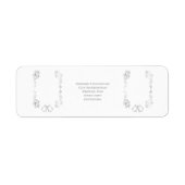 Silver Bells Scrollwork Wedding Retouradres Etiket (Voorkant)