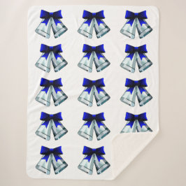 Silver Bells Sherpa Deken