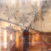 Silver Bells Snowflakes Raamsticker (Vel 2)