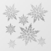 Silver Bells Snowflakes Raamsticker (Vel)