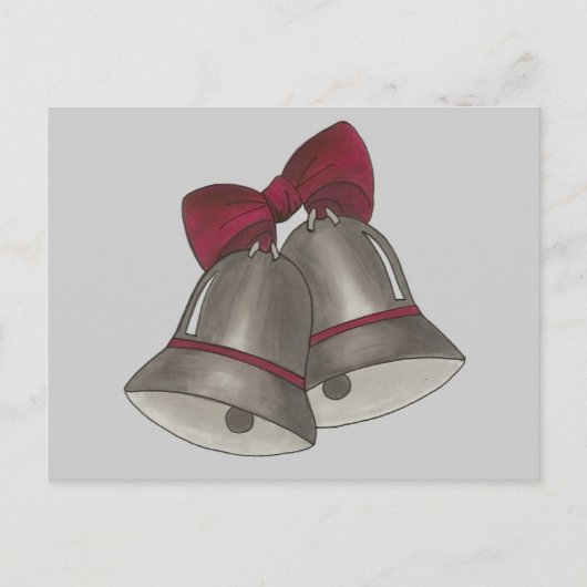 Silver Bells Wedding Bell Save the Date Briefkaart (Voorkant)