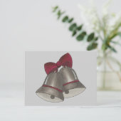 Silver Bells Wedding Bell Save the Date Briefkaart (Staand voorkant)