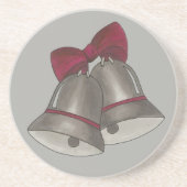 Silver Bells Wedding Jubileum Kerstmis Zandsteen Onderzetter (Voorkant)