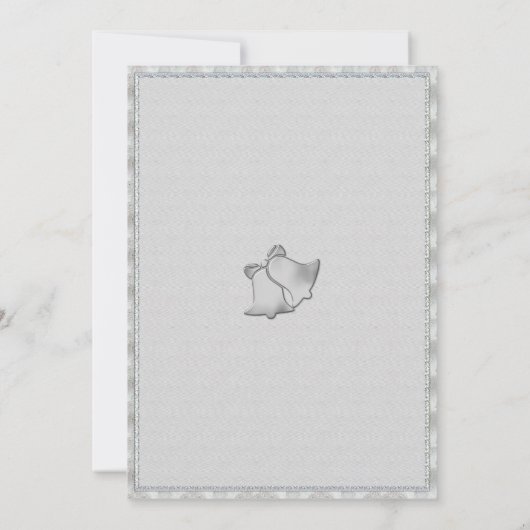 Silver Bells Wedding Kaart (Achterkant)