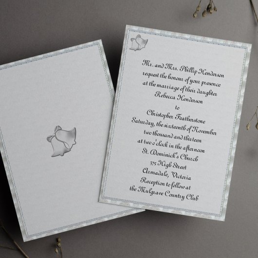 Silver Bells Wedding Kaart