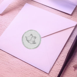 Silver Bells Wedding Ronde Sticker
