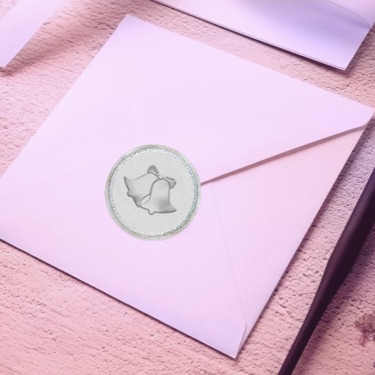 Silver Bells Wedding Ronde Sticker