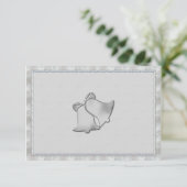 Silver Bells Wedding RSVP Kaartje (Staand voorkant)