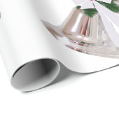 Silver Bells White Wrapping Paper Cadeaupapier (Rol Hoek)