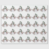 Silver Bells White Wrapping Paper Cadeaupapier (Vlak)