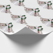 Silver Bells White Wrapping Paper Cadeaupapier (Hoek)