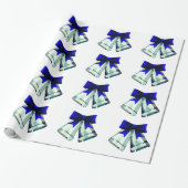 Silver Bells Wrapping Paper Cadeaupapier (Uitgerold)