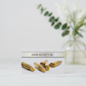 Silver Belt Bodyguard Bullets visitekaartje (Staand voorkant)