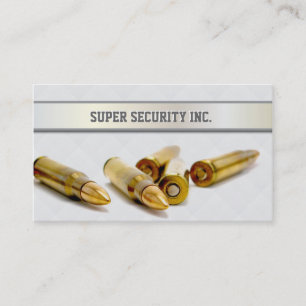 Silver Belt Bodyguard Bullets visitekaartje