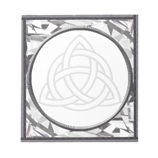Silver Bevel Triquetra Notitieblok (Voorkant)