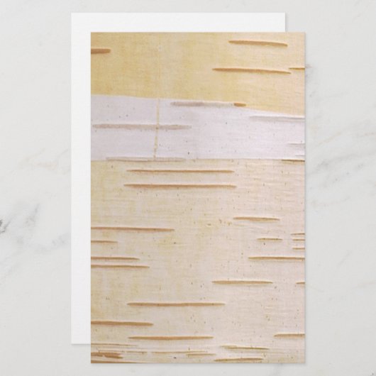 Silver Birch Bark Stationery Briefpapier (Voorkant / Achterkant)