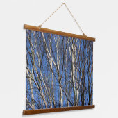 Silver Birch Branches Hangend Wandkleed (Gebogen)