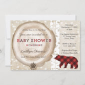 Silver Birch Pset Winter Baby shower for Boy Kaart (Voorkant)