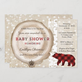 Silver Birch Pset Winter Baby shower for Boy Kaart