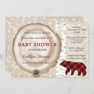 Silver Birch Pset Winter Baby shower for Boy Kaart