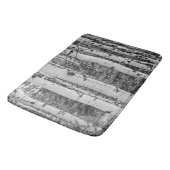 Silver Birch Tree Trunk Black en White Design Badmat (Gekanteld)