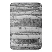 Silver Birch Tree Trunk Black en White Design Badmat (Voorkant Verticaal)