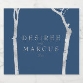 Silver Birch Trees Bier Etiket (Enkel label)