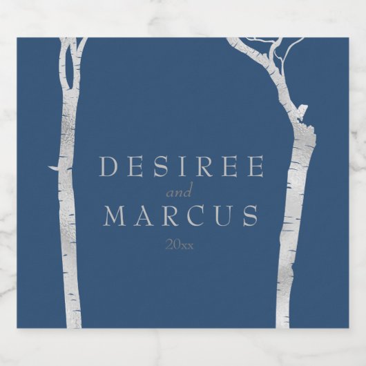 Silver Birch Trees Bier Etiket (Enkel label)