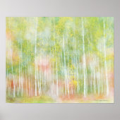 Silver Birch Trees Poster (Voorkant)