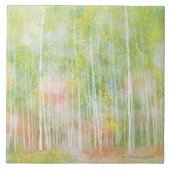 Silver Birch Trees Tegeltje (Voorkant)