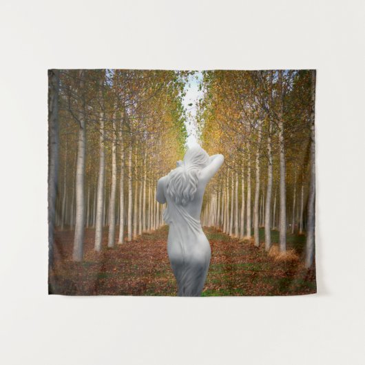 Silver Birch Wood Nymph. Wandkleed (Voorkant (horizontaal))