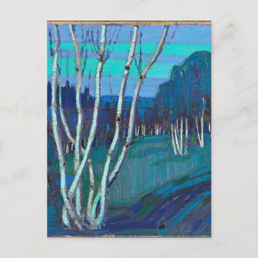 Silver Birches, populair kunstwerk van Tom Thomson Briefkaart (Voorkant)