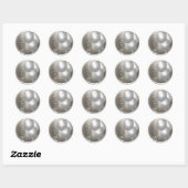 Silver Birthday Balloons Silver Envelope Seal Ronde Sticker (Vel)