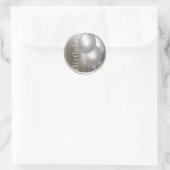 Silver Birthday Balloons Silver Envelope Seal Ronde Sticker (Tas)