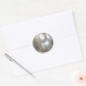 Silver Birthday Balloons Silver Envelope Seal Ronde Sticker (Envelop)
