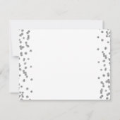 Silver Birthday Save Date Glitter Confetti White Save The Date (Achterkant)