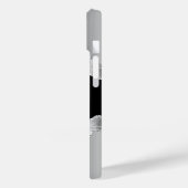 Silver Black agate marble name script Case-Mate iPhone Case (Achterkant / Links)