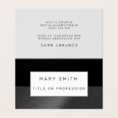 Silver Black Black Luxe Visitekaartje (Buitenkant ongevouwen)