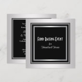 Silver Black Corporate Black Stropdas Fondsenwervi Kaart (Voorkant / Achterkant)