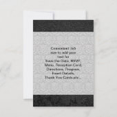 Silver Black Damask RSVP (Achterkant)
