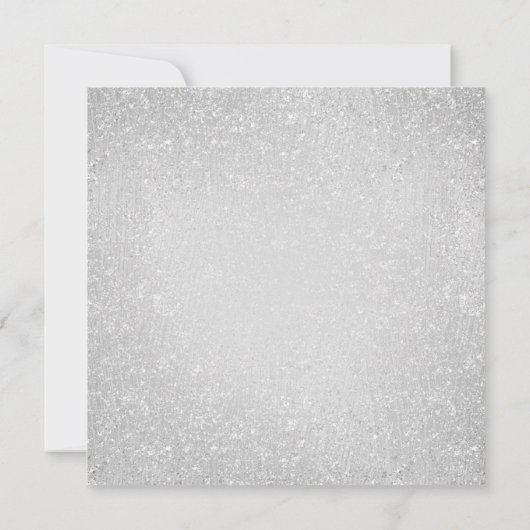 Silver Black Decor Kerstfeestdag Kaart (Achterkant)