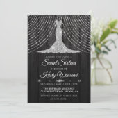 Silver Black Diamond Dress Sweet 16 Kaart (Staand voorkant)