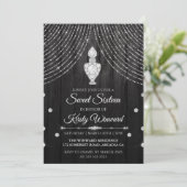 Silver Black Diamond Perfume Fles Sweet 16 Kaart (Staand voorkant)