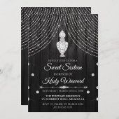 Silver Black Diamond Perfume Fles Sweet 16 Kaart (Voorkant / Achterkant)