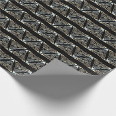 Silver Black Driangle Spirals Celtic Knot Design Cadeaupapier (Hoek)