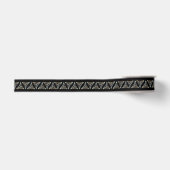 Silver Black Driangle Spirals Celtic Knot Design Grosgrain Lint (Voorkant)