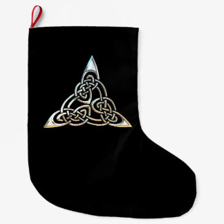 Silver Black Driangle Spirals Celtic Knot Design Grote Kerstsok