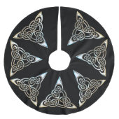 Silver Black Driangle Spirals Celtic Knot Design Kerstboom Rok (Voorkant)