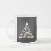 Silver Black Driangle Spirals Celtic Knot Design Matglas Koffiemok (Links)