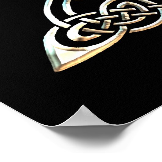 Silver Black Driangle Spirals Celtic Knot Design Poster (Hoek)